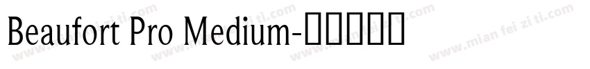 Beaufort Pro Medium字体转换